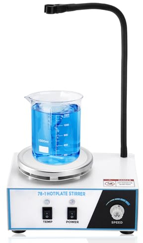 PRECIPETTE 1.5L Magnetrührer mit Heizplatte, 100-2600 rpM 280°C 120mm mit PT1000-Sensor Biegbare Halterung, Magnetic Stirrer Hot Plate Labor Rührer Magnetmischer