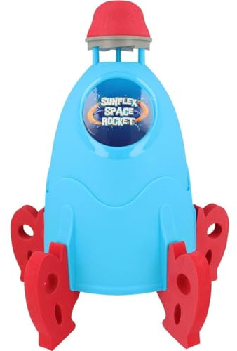 Sunflex Space Rocket Water Sprinkler for Children - Rotating Water Fun in the Garden - Rocket Sprinkler - For Hot Summer Days - Connection to Garden Hose - Blue - 19 x 16 x 15.5 cm