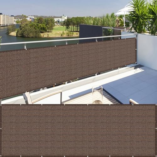 Weatherproof Balcony Privacy Screen 45x60 cmUV & Wind Protection Outdoor Cladding & Cover with Eyelets & Cable Ties Perfect for Patio Privacy Solutions