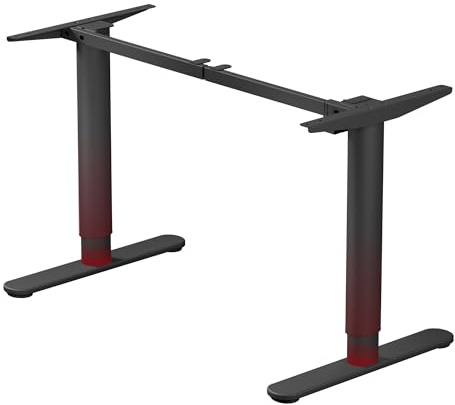 SANODESK Escritorio Elevable Eléctrico, Mesa Regulable en Altura, Escritorio Ergonómico con Diseño de Pierna Redonda y Sistema Anti-Colisión, Estructura Elegante para Oficina y Home Office, Negro