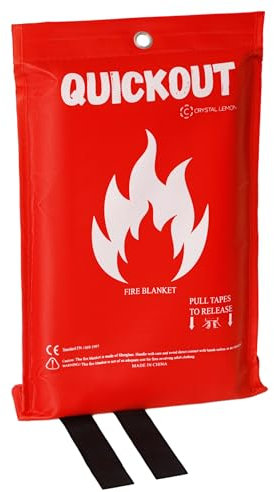 C CRYSTAL LEMON Coperta antincendio da cucina, coperta antincendio, coperta antincendio, coperta antincendio di emergenza, copertura di sicurezza di sopravvivenza per cucina, coperta in fibra di