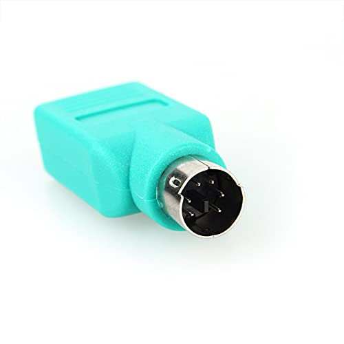Niiyen Adaptador convertidor Macho USB Hembra a PS2, Adaptador convertidor Macho USB Hembra a PS2 para Teclado USB/ratón para conectar con la computadora
