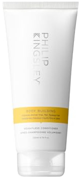 Philip Kingsley | Acondicionador sin peso para culturismo | Acondicionador voluminizador para cabello corto fino, lacio, liso y suelto | Hidrata, espesa, levanta y aporta volumen y brillo | 200ml