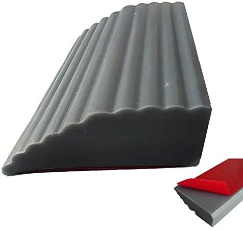 Auffahrrampen für Rollstühle Tragbar Druckfest Rollstuhlrampe für Saugroboter Türschwelle mit Strukturierter Leiter, Nutzbar Als Rampe Scooter Gute Reinigung(Gray,5 * 1.6 * 80cm)