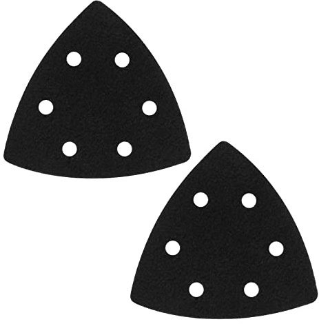 YINETTECH Velours-Schnittstellen-Pad, 93 x 93 x 93 mm, Dreieckschleifer, Stützpad, Klettverschluss, 6 Löcher, Schutzpad für alle gängigen Dreieckschleifer