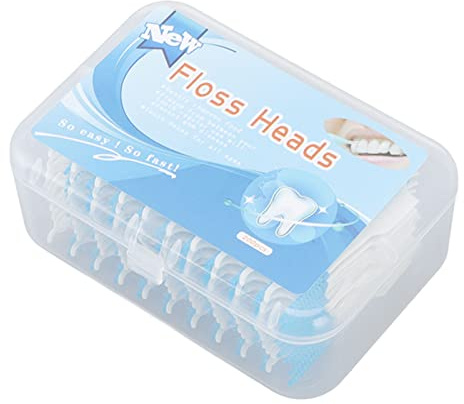 KUIKUI Interdentalbürste für gesunde Zähne, tragbar, weicher Silikonkopf, 200 Stück, Blau
