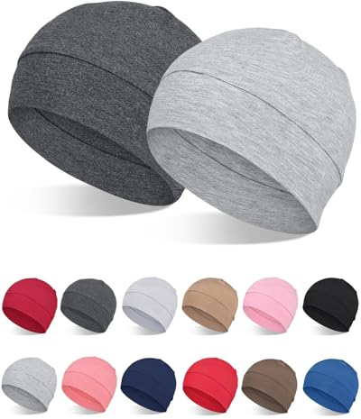 FocusCare Chemo Kopfbedeckung für Frauen Leichte Baumwollmütze zum Schlafen Warm Kahlkopf