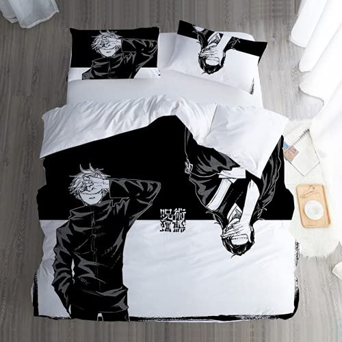 WolWes Anime-Filmfiguren Bettwäsche-Set 135×200CM,Kinder Bettbezug Set Mit Kissenbezügen 80×80 cm, Filmfiguren,Mikrofaser Bettbezug, Für Kinder Jungen und Mädchen（C2）