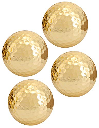 MUNEFE Goldene Golfbälle, Farbige Golfbälle, Personalisierte Golfbälle, Perfekt Für Anfänger Oder Profis, Die üben Oder Spielen Möchten