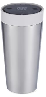 Circular & Co Thermal Stainless Steel Travel Mug - 12oz/340ml - Insulated Reusable Coffee Cup - 100% Leakproof & Lockable - 6 Hours Hot/Cold - Push Top, One Hand Open, (Previous Generation)