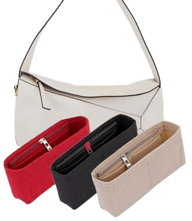 LinerLink Taschen-Organizer für Loewe Puzzle-Hobo-Tasche (28 x 14 x 10 cm (L x H x T), Braun, Stil B: seitlicher Reißverschluss)
