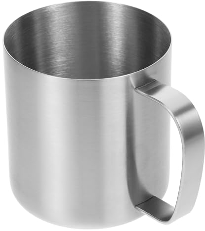 Alipis 304 einwandiger Becher Bierbecher Bierglas Weinbecher Schnapsglas Trinkbecher biergläser stainless steel Becher mit Henkel Edelstahlbecher Rostfreier Stahl Bierkrug einzelne Tasse