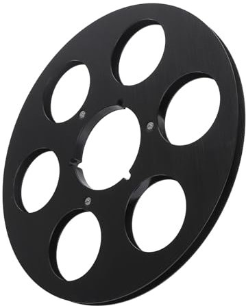 Carrete de Cinta Vacío de 1/4 10,5 Pulgadas, Carrete de Recogida Vacío de 6 Orificios de Repuesto Aleación de Aluminio Resistente Al Viento para Reproductor de Cinta de Carrete a