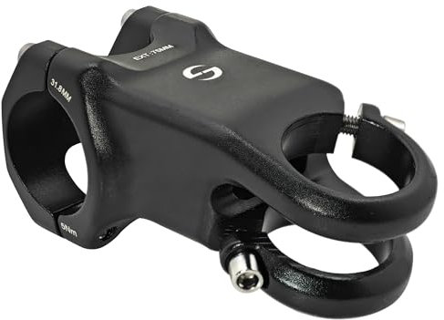 Fisope Mountain Bike Stem with 31.8mm Bar Clamp 15 Degree 70mm 3D Forged Aluminum Alloy Light Weigh Bike Stem For MTB-Black