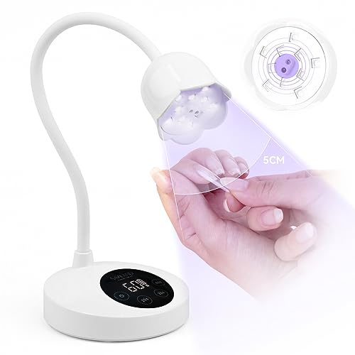 Saviland 30W Tragbare UV Lampe für Gelnägel, Mini U V Nagellampe Nägel für Gel Nagellack, Wiederaufladbare USB LED Gel Nagellampe Schnelltrocknend für Nagelstudio Zuhause DIY(B-Weiß)