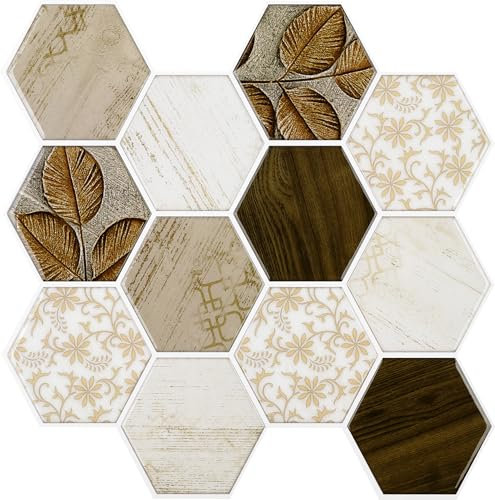 Livelynine Paraschizzi Cucina Adesivo Legno Marrone Chiaro 30x30CM Piastrelle Adesive Cucina 3D 32 Piastrelle Adesivi per Piastrella Bagno Decorativi Mattonelle Adesive Cucine Muro Pannelli Decorativi