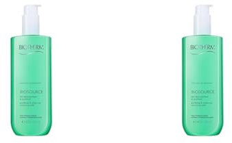 Biotherm Biosource Lait Demaq PNM, sanfte Reinigungsmilch mit wertvollem Life Plankton, entfernt effektiv Unreinheiten und Make-up, für ein frisches und strahlendes Aussehen, 400ml (Packung mit 2)