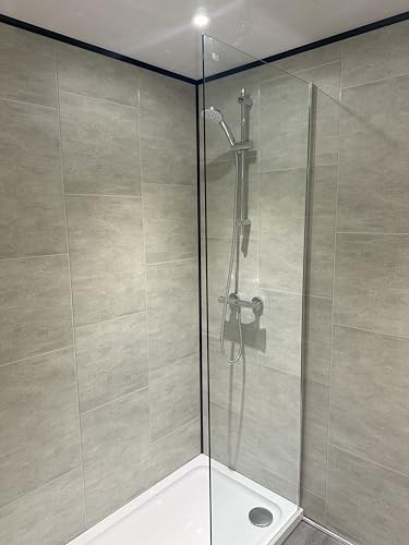 DBS Multi Grey Large Tile Effect PVC Wall Panel Shower Cladding (16 Panels)