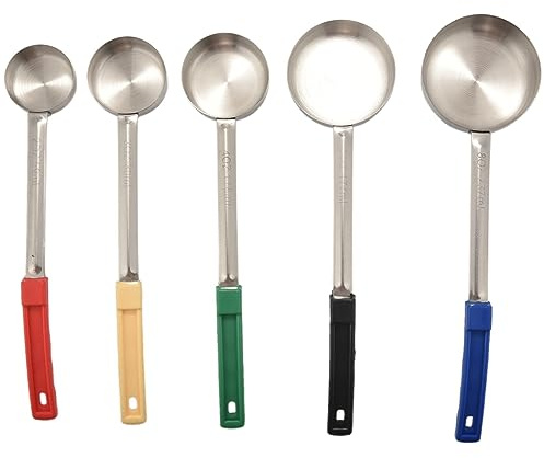 RANJOVER Louche à pizza avec long manche en caoutchouc anti-chaud Louche à tartiner à pizza Cuillère à soupe Outils de cuisine