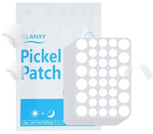 GLANXY 360 Stück Pickel Patch, Unsichtbare Hydrokolloid Spotabdeckung, Akne Pimple, Anti-Akne Patches absorbierendes, Acne Pflaster mit Teebaumöl, Tag & Nacht, Wasserdicht & Atmungsaktiv Absorptions