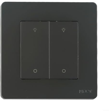 Eawfgtuw Smart Dimmer Switch for ZigBee Light Dimming 1-3 Gang Wireless Control Compatible with for Alexa Smart APP Dimmable Lighting Remote Control(2 Gang Grey)