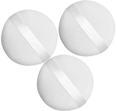 FRCOLOR Piumini da Cipria Cotone Set da 3 Pezzi, Grandi 10 Cm, Soffici e Lavabili, per Talco e Cipria Libera, Pelle Sensibile Ragazzo Ragazza e Uso Corpo Viso, Portatili per Viaggi e Casa