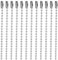 100 Pcs 3.9 Inch Long Keychain Chain, Ball Chain for Hanging Decoration, Dog Tag Chains with Connectors, Beaded Keychain for DIY Crafts(Silver)