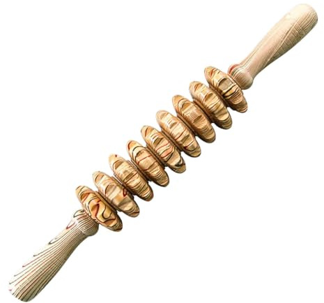 Ipetboom Multifunktionales für Muskelentspannung mit 9 Rollen Ganzkörper Massagegerät und Bequemen Griff für Täglichen Gebrauch und Lange Fahrten