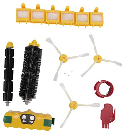 Pilipane Kit filtro spazzola batteria NiMH da 3500 mAh Parti di ricambio ad alta capacità compatibili con Tutti i modelli Spazzatrice Materiale ABS 725 g