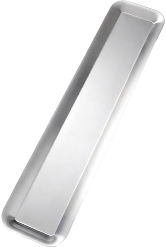 Abtropfschale, Edelstahl Tablett, Ölauffangbehälter, Pflanzschalen für Draussen, Serviertablett für Lebensmittel, Topfpflanzen, Schmuck, Eingangsbereich(Silver,80x15 cm/32x6 in)