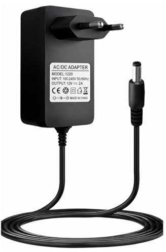 Alimentación 12V 2A 24W Universal, Adaptador AC DC 12V 1A 2A 2000mA con Conector 5.5mm x 2.5mm, Transformador 12V para Tiras LED, Cámaras de Seguridad, Router, Monitor LCD, Altavoces, CCTV