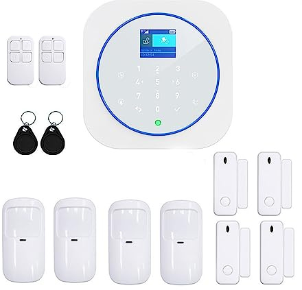 Wifi GSM Larmsystem For Hem Trådlös Säkerhet Inbrottssystem Kit 2G Smart Life App Kontroll Arbete Komplett Larmsystem(YK-042-GSM-G12-F)