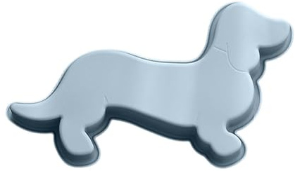 Stampo per torta in silicone con simpatico cucciolo di bassotto, stampo per cioccolato a forma di animale, utensili da cucina, blu