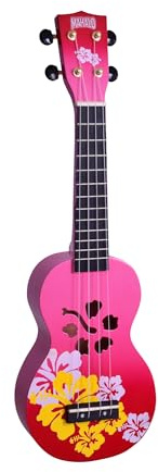 Mahalo Ukuleles Mahalo Designer-Serie Ukulele, Rechtshänder, Red Burst, Sopran (MD1HB rdb)