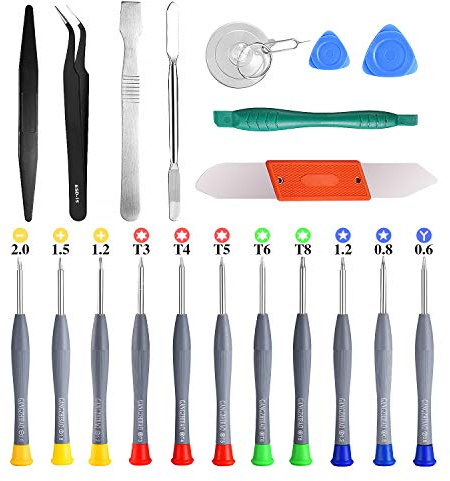 21pcs Precision Screwdriver Set Magnetic,GangZhiBao Repair Tools Kit for Fix Phone/iphone,Computer/PC,Tablet/Pad,Watch,PS4 - Replace Screen Battery Camera Small Electronics Open Pry Tool Kits Sets DIY