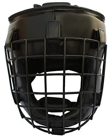 Bout3® Boxen Kopfschutz Krav MAGA Helm für Kinder/Teen MMA Muay Thai Kickboxen Sparring-Training Kampfsport Taekwondo. kopfschutz Gitter Kopfbedeckung (Schwarz, S/M)