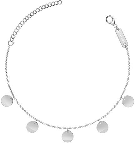 BAFFOS® Armband für Frauen - Plättchen Kette aus widerstandsfähigem Edelstahl in Farbe Rose-Gold Silber - Damen Schmuck Armkette + Armreif Geschenk für Freundin oder Hochzeitstag
