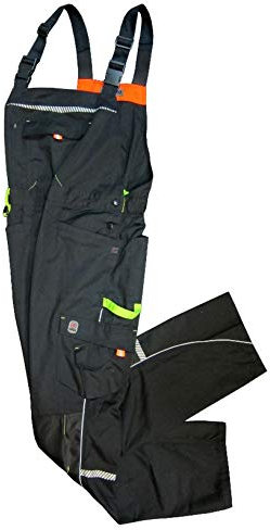 Salopette de travail pour homme - Noir/citron vert, noir/vert citron, 62