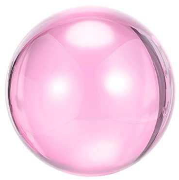 sourcing map Acryl Kontakt Jonglierball 3-1/8 Zoll (80 mm) mit Balltasche Rosa