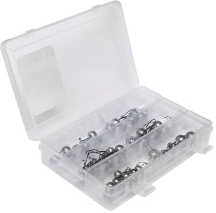 Berkley Fusion19 Jighead Pack – Jighead Collection i Tackle Box, blandade storlekar för gummifiskar, padelsvansar – fiske av rovfisk, gädda, abborre, gös