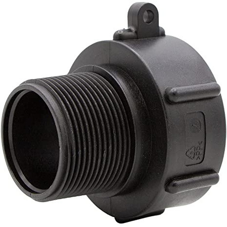 VARIOSAN IBC Adapter (S60x6 auf 1 1/2) 16201, Kunststoff, schwarz
