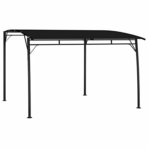 Tidyard Gazebo,Pegolato,Pergola,Padiglione,Parasole,da Giardino,in Tessuto,Antracite,Struttura in Acciaio,3x3x2,55 m,Gazebo da Giardino con Struttura in Acciaio,Gazebo da Parete