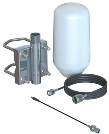 Scan Iridium Passive Omnidirectional Antenna | Satellite Signal Boost | Marine & Remote Use | Easy Mount | Rugged Design | Compatible with Iridium Phones and Iridium GO! | 12M Cable | with Mast Mount