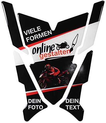 BIKE-label Tankpad kompatibel mit Yamaha MT-09 Motorrad Aufkleber selbst gestalten Foto und Text