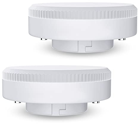 BVCL Lampadine GX53 LED, 10W GX53 LED Bianco freddo 6000K 1000LM, AC 220-240V Non Dimmerabili, Non Sfarfallanti, 2 Pezzi