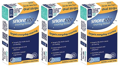 Snoreeze Anti-Schnarch-Streifen, schnell wirkende Schnarchlinderung, 42 Stück