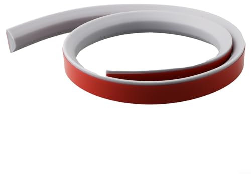 Flexibler Wasserbarrierestreifen, selbstklebende Silikondichtung, verhindert Wasseraustritt, für kräusellose Duschen, Blau (Grau, 100 cm)