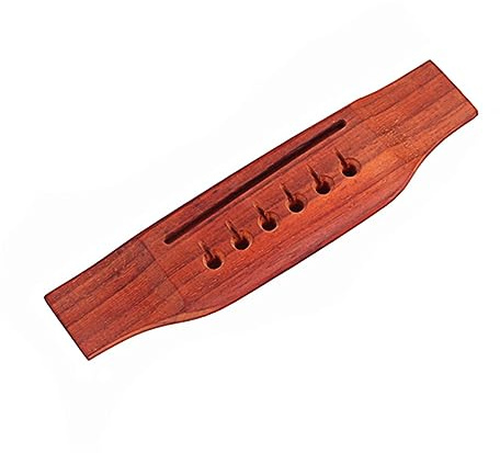 Abaodam Redwood Bridge String Acoustic Guitar Replacement Saddle Bridge for Folk Guitar Parts