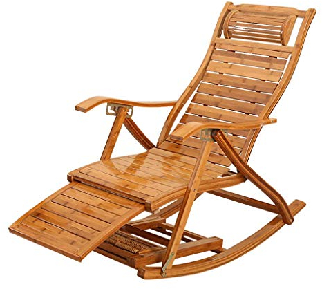 SnamicE Gartenstuhl, Strand-Sonnenliege, Relax-Klappstuhl, Terrassen-Rasenstuhl, Sessel mit bequemer, Verstellbarer, gebogener Rückenlehne