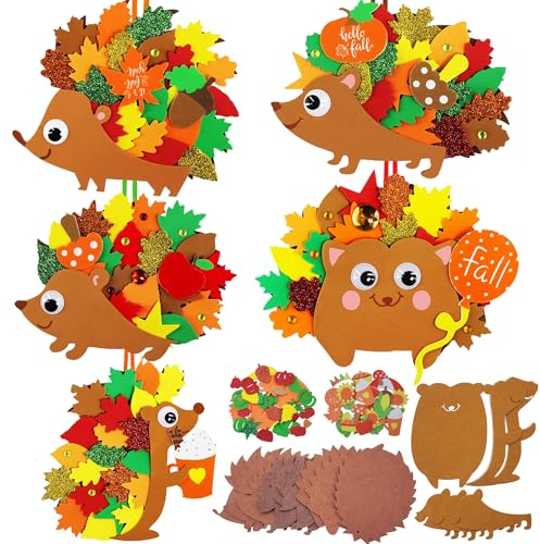AFYHH Herbst Bastelset Deko für Kinder 8Stück Filz Lgel Bastelset Herbst Halloween Basteln Herbstdeko DIY Lgel für Kinder Kreativ Kranz DIY Basteln Kunsthandwerk für Herbstzeit Thanksgiving Deko